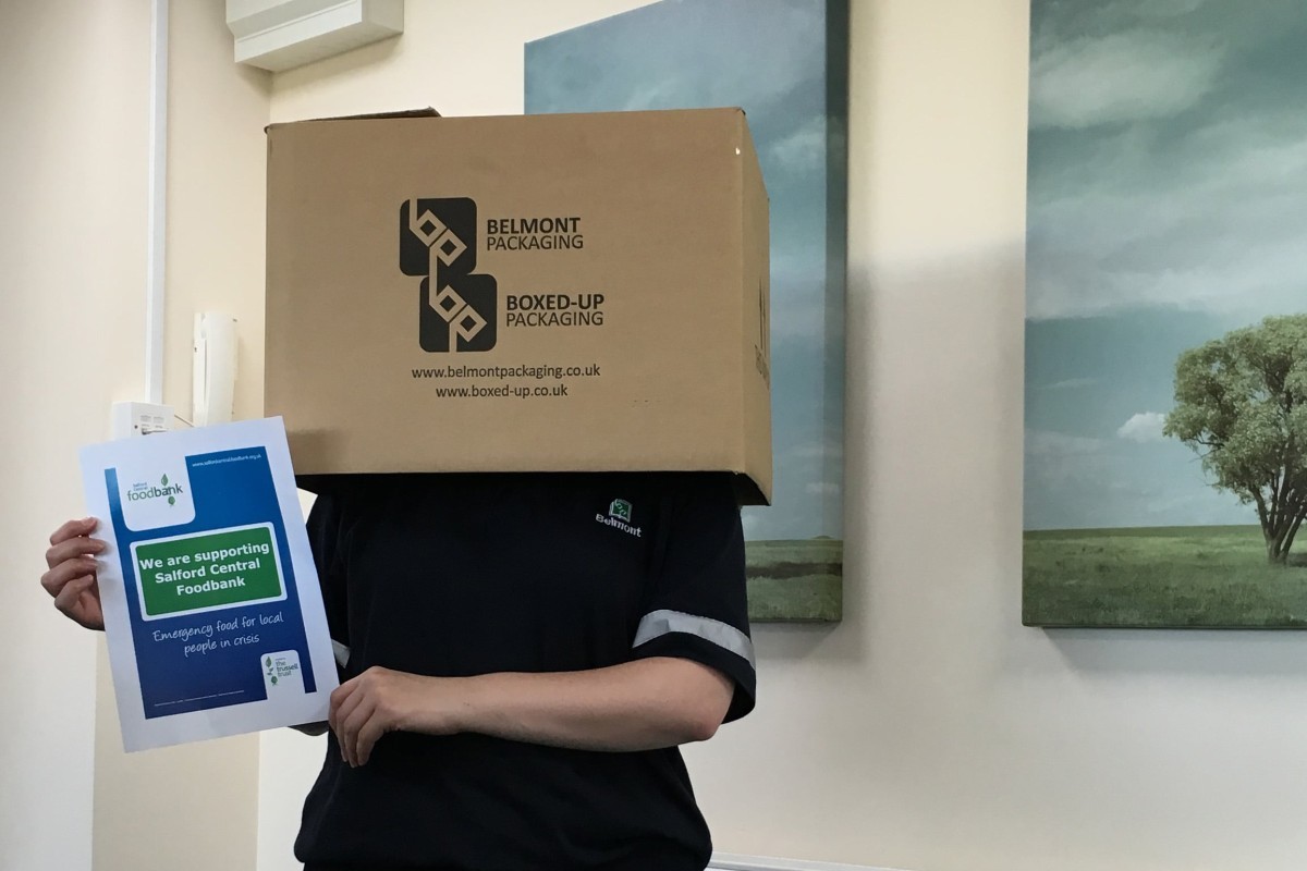 Belmont Packaging support Salford Food Bank Belmont Packaging